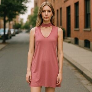 DREW Womens Pink Cutout Dress